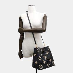  Louis Vuitton Noir/Beige Bicolor Monogram Empreinte Leather Neonoe MM Shoulde Bag