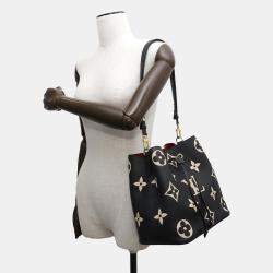  Louis Vuitton Noir/Beige Bicolor Monogram Empreinte Leather Neonoe MM Shoulde Bag