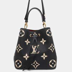  Louis Vuitton Noir/Beige Bicolor Monogram Empreinte Leather Neonoe MM Shoulde Bag