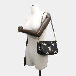 Pre Owned Louis Vuitton  Black/Cream Monogram Empreinte Leather Multi Pochette Accessoires