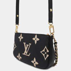 Pre Owned Louis Vuitton  Black/Cream Monogram Empreinte Leather Multi Pochette Accessoires