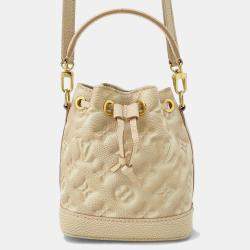 Louis Vuitton Beige Monogram Empreinte Leather Summer Stardust Nanonoe Shoulder Bag