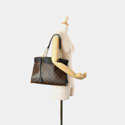 Pre Owned Louis Vuitton Black Brown Monogram Pallas Shopper