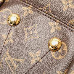 Pre Owned Louis Vuitton Black Brown Monogram Pallas Shopper