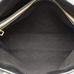 Pre Owned Louis Vuitton Black Brown Monogram Pallas Shopper