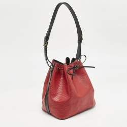 Louis Vuitton Red/Black Epi Leather Petit Noe Bag