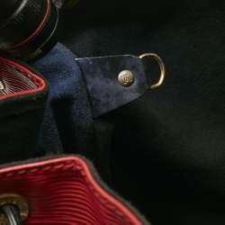 Louis Vuitton Red/Black Epi Leather Petit Noe Bag