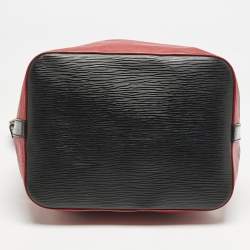 Louis Vuitton Red/Black Epi Leather Petit Noe Bag