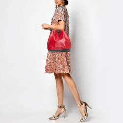 Louis Vuitton Red/Black Epi Leather Petit Noe Bag