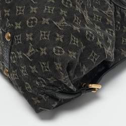 Pre Owned Louis Vuitton Black Monogram Denim Neo Cabby MM Bag