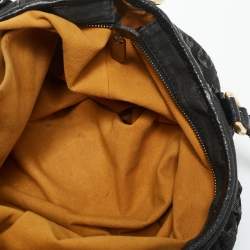 Pre Owned Louis Vuitton Black Monogram Denim Neo Cabby MM Bag
