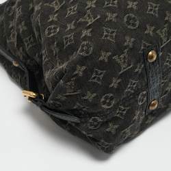 Pre Owned Louis Vuitton Black Monogram Denim Neo Cabby MM Bag