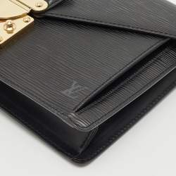 Louis Vuitton Black Epi Leather Sellier Dragonne Clutch