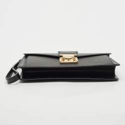 Louis Vuitton Black Epi Leather Sellier Dragonne Clutch