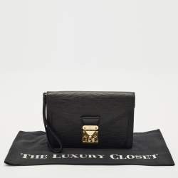 Louis Vuitton Black Epi Leather Sellier Dragonne Clutch
