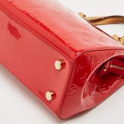 Louis Vuitton Rouge Grenadine Monogram Vernis Brea MM Bag