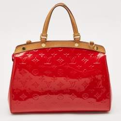 Louis Vuitton Rouge Grenadine Monogram Vernis Brea MM Bag