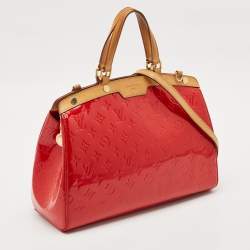 Louis Vuitton Rouge Grenadine Monogram Vernis Brea MM Bag