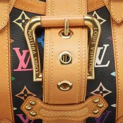 Pre Owned Louis Vuitton Black Multicolor Monogram Canvas Theda GM Bag