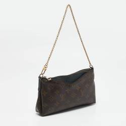 Louis Vuitton Black Monogram Canvas Pallas Chain Clutch