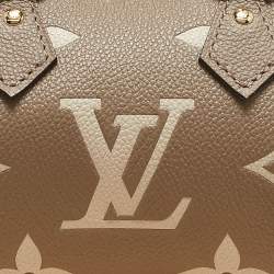 مملوكة مسبقًا Louis Vuitton Tourterelle Gray/Cream Monogram Empreinte Leather Nano Speedy Bag