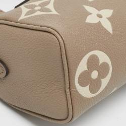 مملوكة مسبقًا Louis Vuitton Tourterelle Gray/Cream Monogram Empreinte Leather Nano Speedy Bag