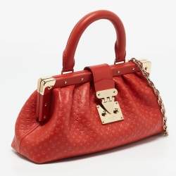 Louis Vuitton Red Nanogram Leather Clutch