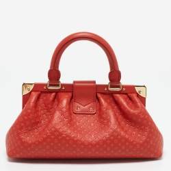Louis Vuitton Red Nanogram Leather Clutch