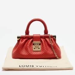 Louis Vuitton Red Nanogram Leather Clutch