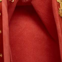Louis Vuitton Red Nanogram Leather Clutch