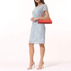 Louis Vuitton Red Nanogram Leather Clutch