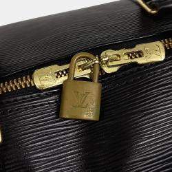 Louis Vuitton Black Leather Epi Keepall 50 bag