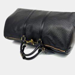 Louis Vuitton Black Leather Epi Keepall 50 bag