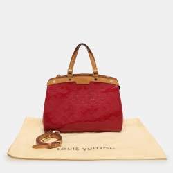 Pre Owned Louis Vuitton Rose Pop Monogram Vernis Brea MM Bag
