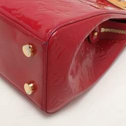 Pre Owned Louis Vuitton Rose Pop Monogram Vernis Brea MM Bag