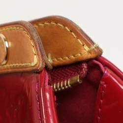 Pre Owned Louis Vuitton Rose Pop Monogram Vernis Brea MM Bag