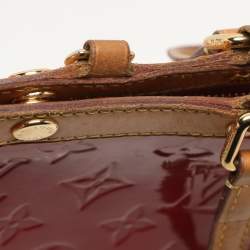 Pre Owned Louis Vuitton Rose Pop Monogram Vernis Brea MM Bag