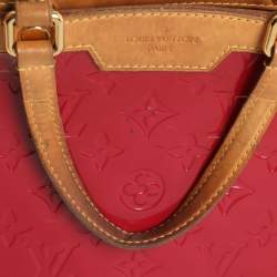 Pre Owned Louis Vuitton Rose Pop Monogram Vernis Brea MM Bag