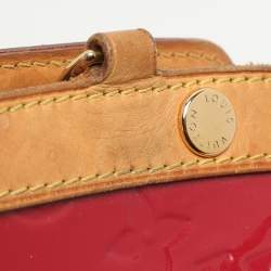Pre Owned Louis Vuitton Rose Pop Monogram Vernis Brea MM Bag