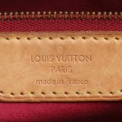 Pre Owned Louis Vuitton Rose Pop Monogram Vernis Brea MM Bag