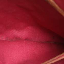 Pre Owned Louis Vuitton Rose Pop Monogram Vernis Brea MM Bag