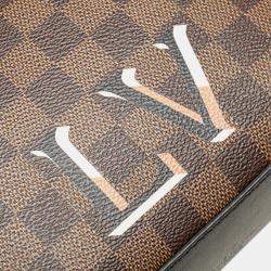 Pre Owned Louis Vuitton Brown Damier Ebene Santa Monica