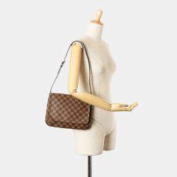 Pre Owned Louis Vuitton Brown Damier Ebene Musette Tango Short Strap