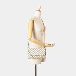 Louis Vuitton White Damier Azur Favorite MM