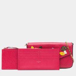 Louis Vuitton Pink Epi Pochette Felicie Patchwork