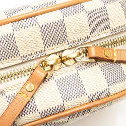 Pre Owned Louis Vuitton White Damier Azur Boite Chapeaux Souple PM