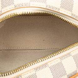 Pre Owned Louis Vuitton White Damier Azur Boite Chapeaux Souple PM