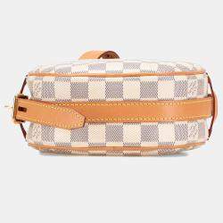 Pre Owned Louis Vuitton White Damier Azur Boite Chapeaux Souple PM
