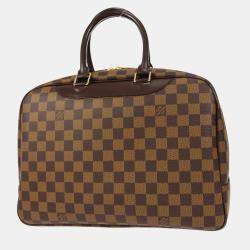 Louis Vuitton Brown Damier Ebene Canvas Deauville Bowling Vanity Shoulder Bag