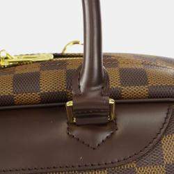 Louis Vuitton Brown Damier Ebene Canvas Deauville Bowling Vanity Shoulder Bag